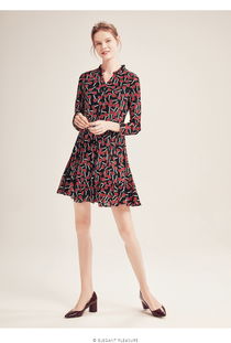 金影奇2020早春套头五分袖拼接裙 品牌服装省代拿货指南